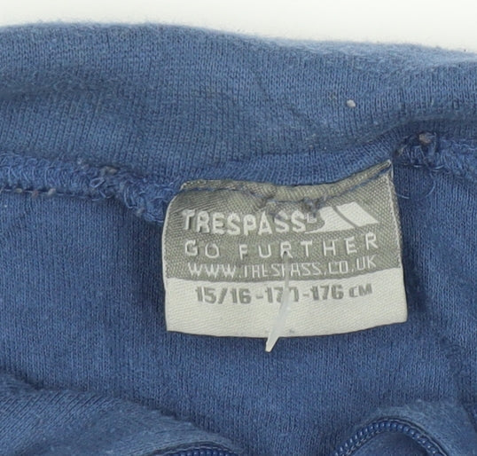 Boys UK Size 15-16 Years Trespass Blue Full Zip Hoodie