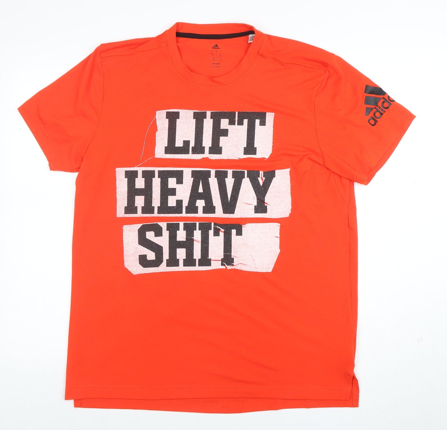 Mens UK Size L adidas Orange  T-Shirt