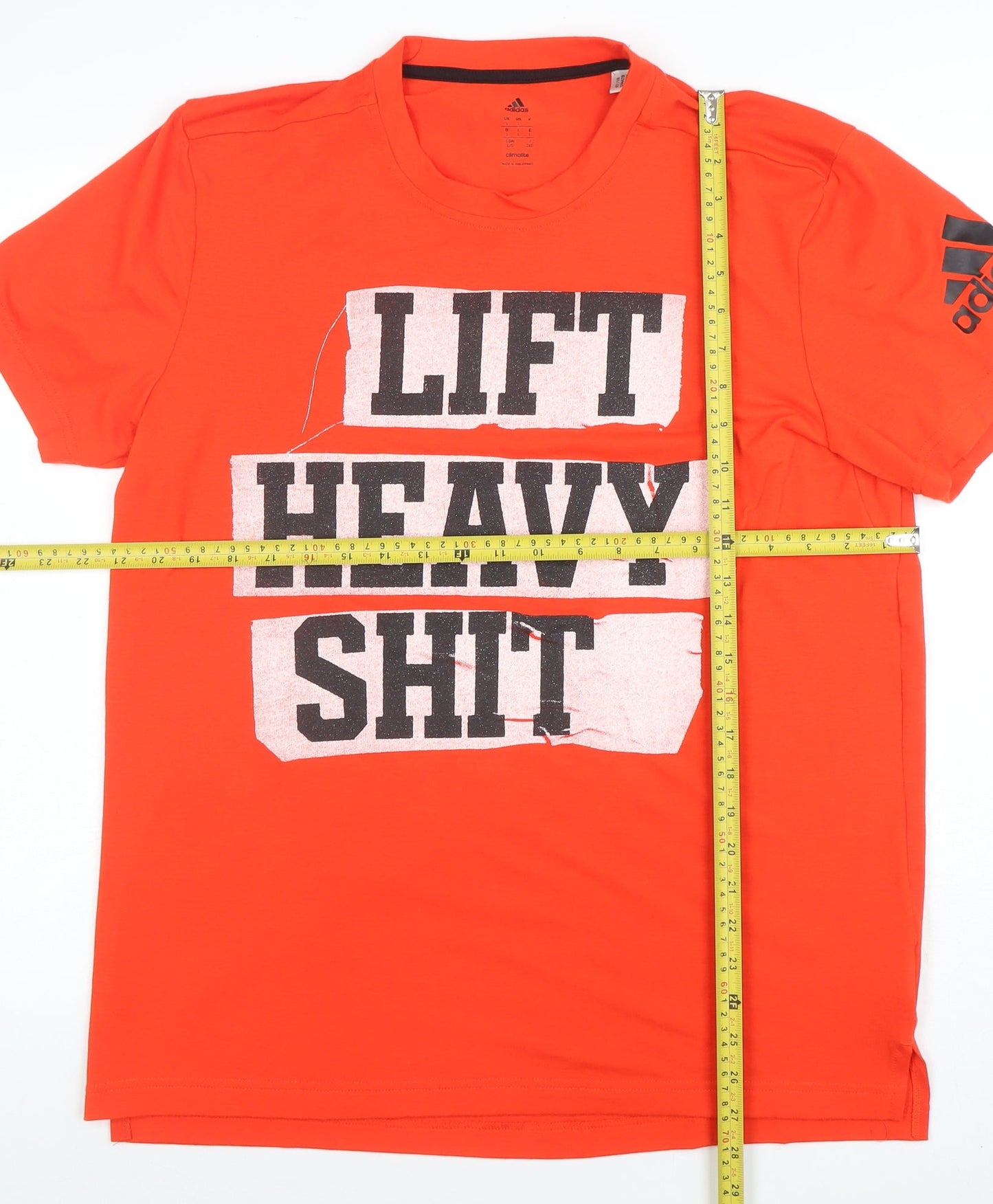 Mens UK Size L adidas Orange  T-Shirt