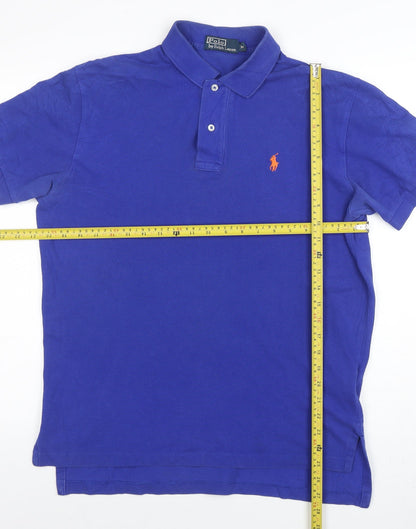 Ralph Lauren Men's Blue Cotton Short Sleeve Polo Shirt M