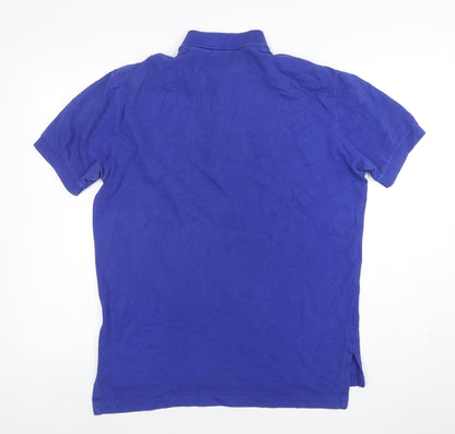 Ralph Lauren Men's Blue Cotton Short Sleeve Polo Shirt M