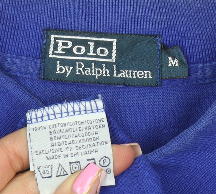 Ralph Lauren Men's Blue Cotton Short Sleeve Polo Shirt M