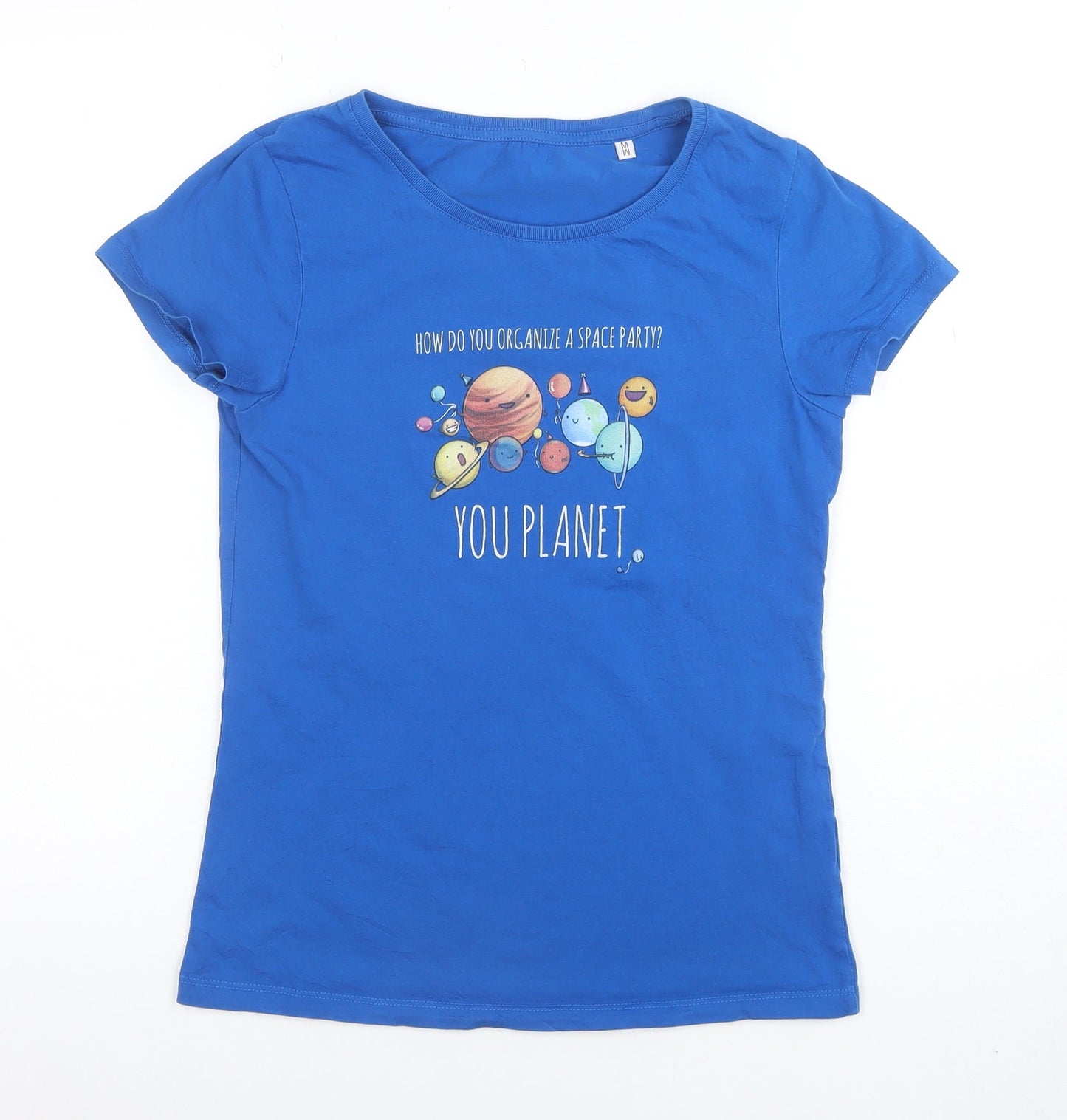 Womens UK Size M Stella Stanley Blue Basic T-Shirt