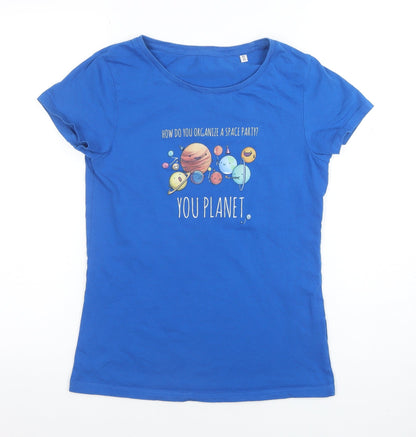 Womens UK Size M Stella Stanley Blue Basic T-Shirt