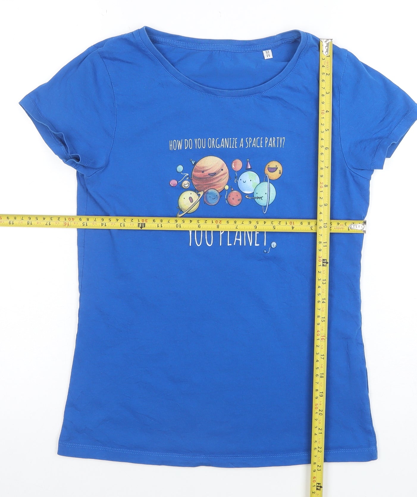 Womens UK Size M Stella Stanley Blue Basic T-Shirt