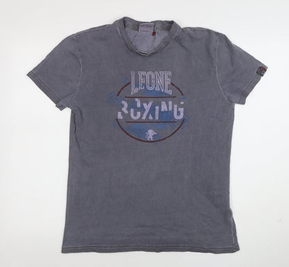 Mens UK Size L Leone 1947 Grey  T-Shirt