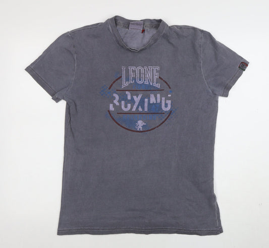 Mens UK Size L Leone 1947 Grey  T-Shirt