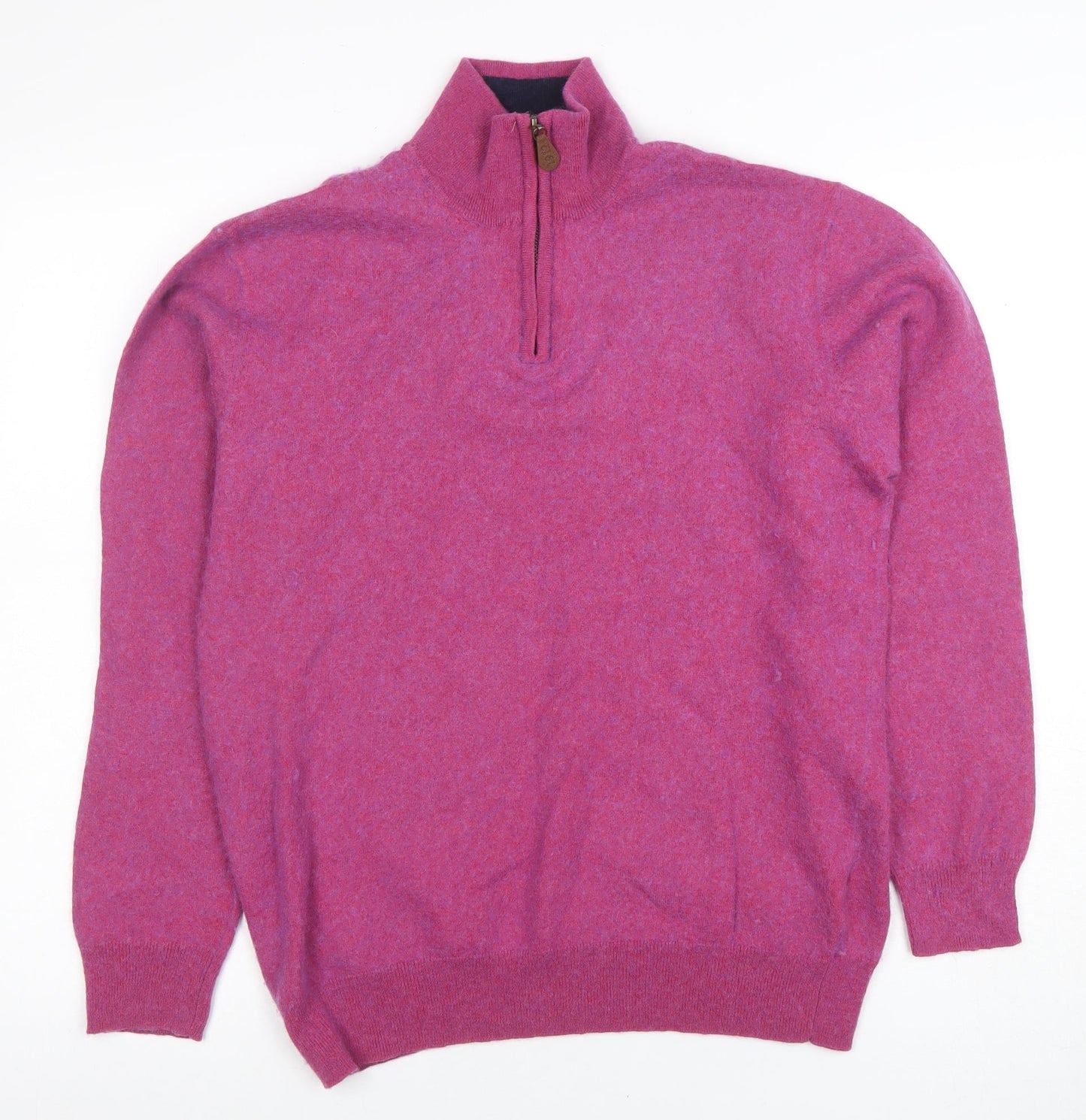 Mens UK Size M Brook Taverner Pink Full Zip Jumper