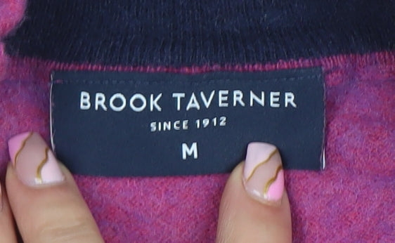 Mens UK Size M Brook Taverner Pink Full Zip Jumper