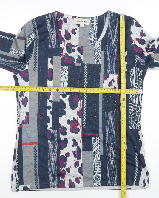 Womens UK Size S BASSINI Multicoloured Pullover Jumper