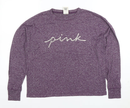 Victoria’s Secret PINK Womens Purple Long Sleeve Jersey Top Size XS