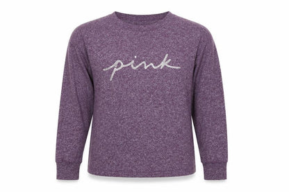 Victoria’s Secret PINK Womens Purple Long Sleeve Jersey Top Size XS