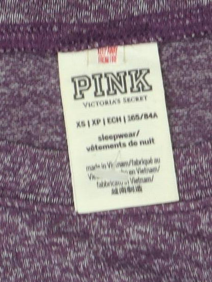 Victoria’s Secret PINK Womens Purple Long Sleeve Jersey Top Size XS