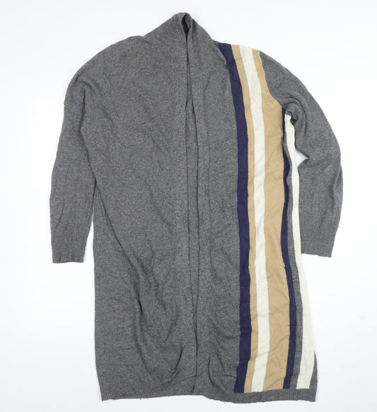 Womens UK Size M United Colors of Benetton Grey Cardigan Jumper