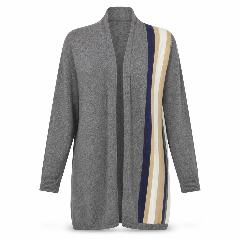 Womens UK Size M United Colors of Benetton Grey Cardigan Jumper