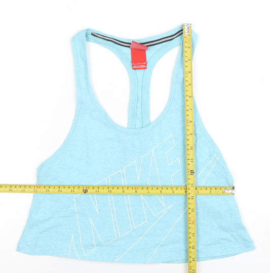 Womens UK Size S Nike Blue Cropped Tank