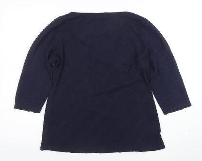 Womens UK Size 16 Marks and Spencer Blue Tunic Blouse