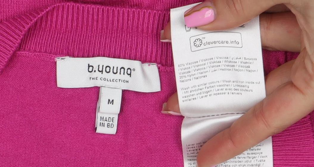 Womens UK Size M b.young Pink Pullover Jumper