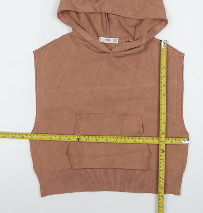 Womens UK Size XS MNG Brown Pullover Jumper