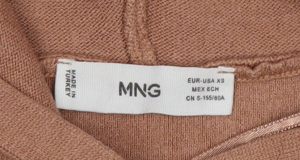 Womens UK Size XS MNG Brown Pullover Jumper
