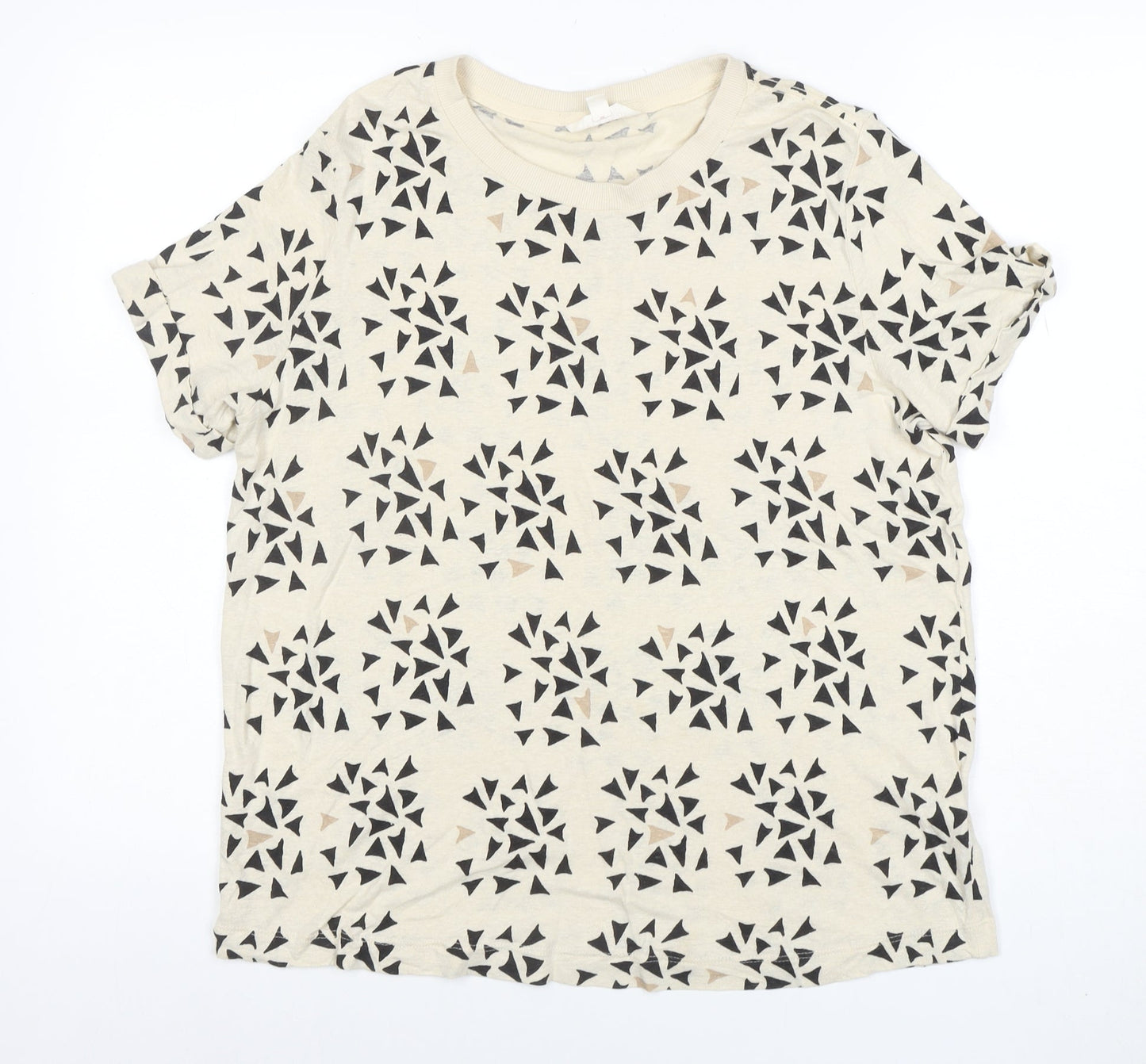Womens UK Size 14 Per Una Beige Basic T-Shirt