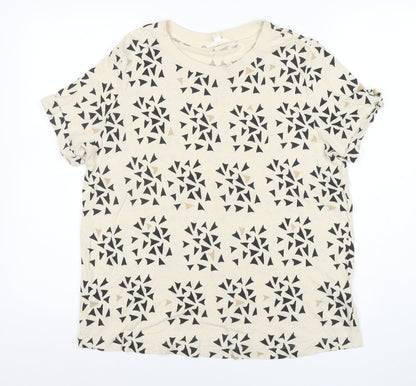 Womens UK Size 14 Per Una Beige Basic T-Shirt