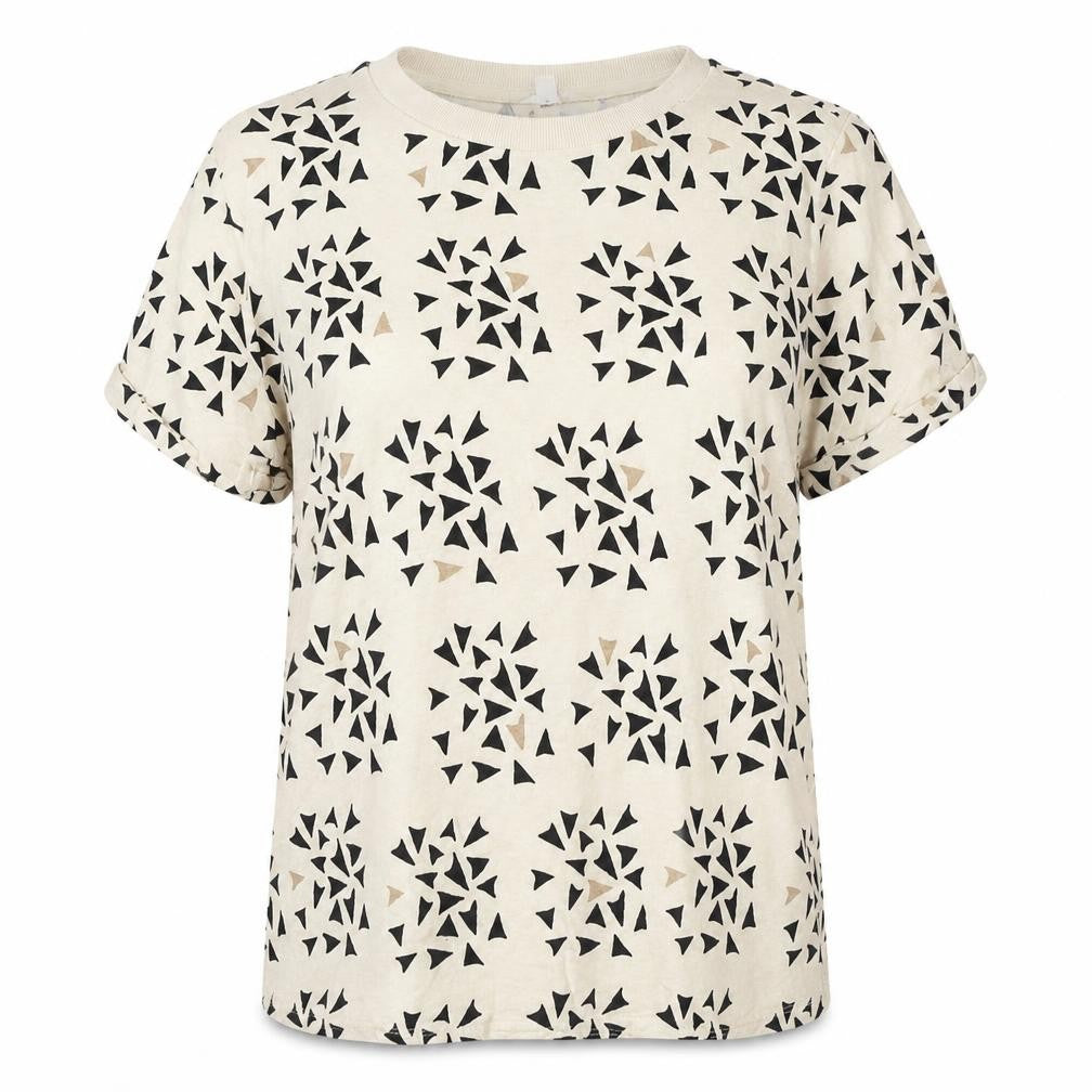 Womens UK Size 14 Per Una Beige Basic T-Shirt