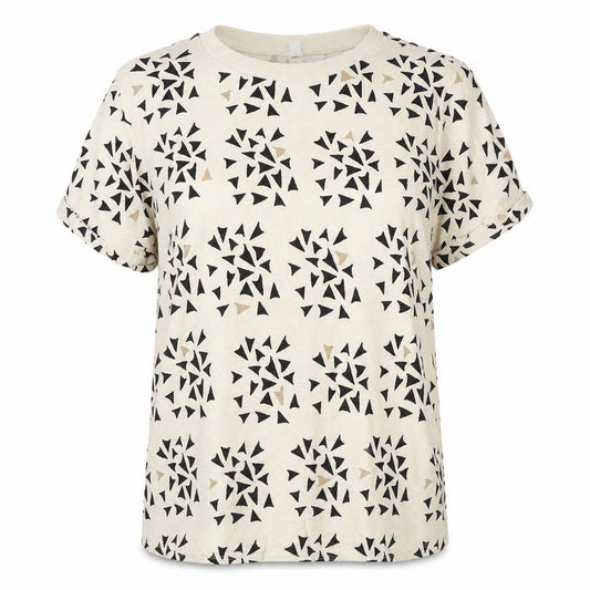 Womens UK Size 14 Per Una Beige Basic T-Shirt
