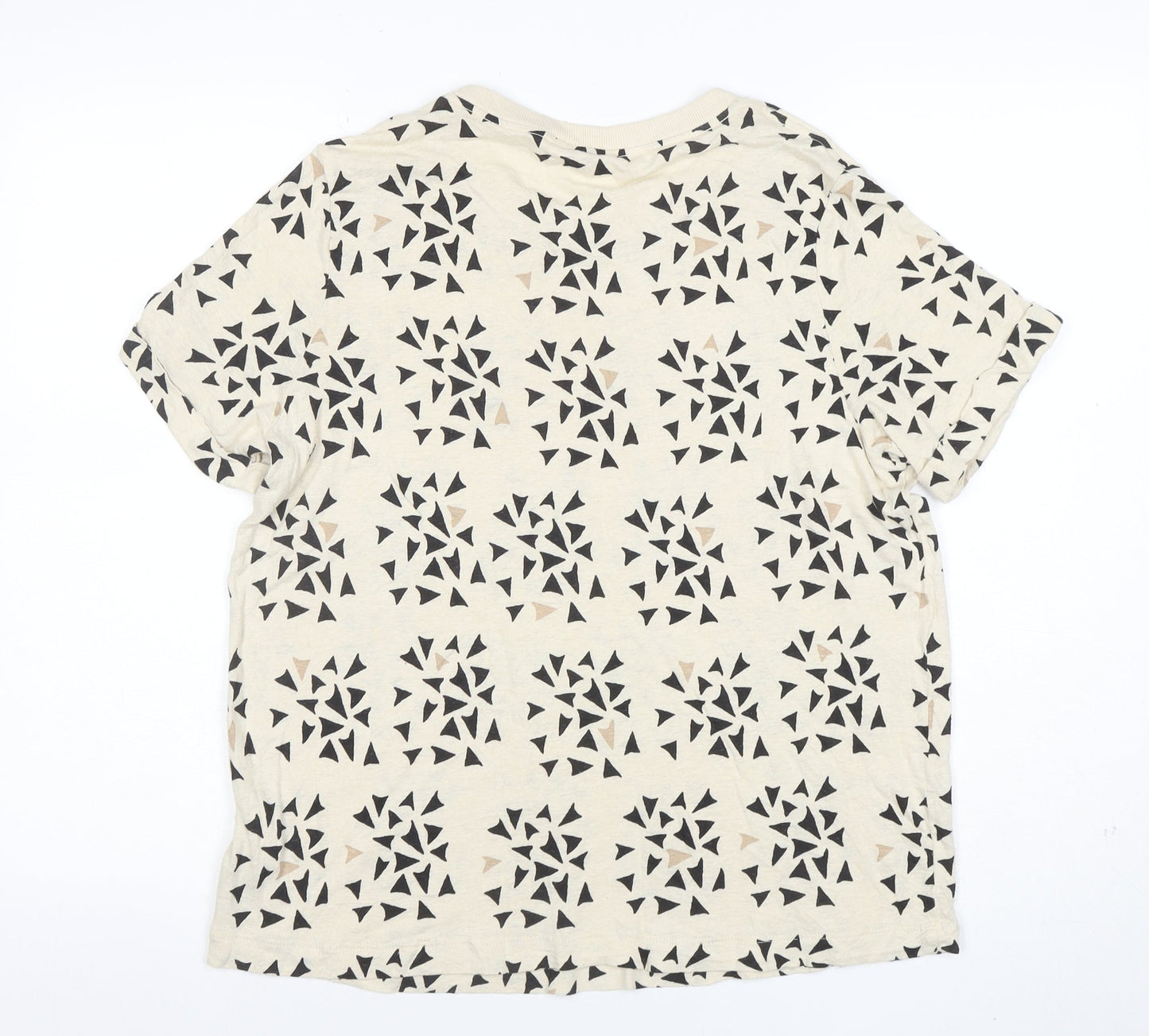 Womens UK Size 14 Per Una Beige Basic T-Shirt