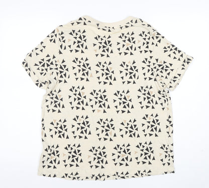 Womens UK Size 14 Per Una Beige Basic T-Shirt