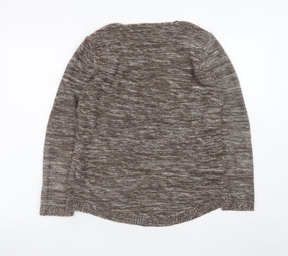 Collection L Women Brown Knit Cotton Acrylic Jumper Size 12