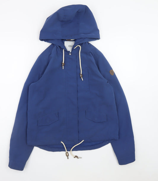 Mens UK Size S Only Blue Windbreaker Coat
