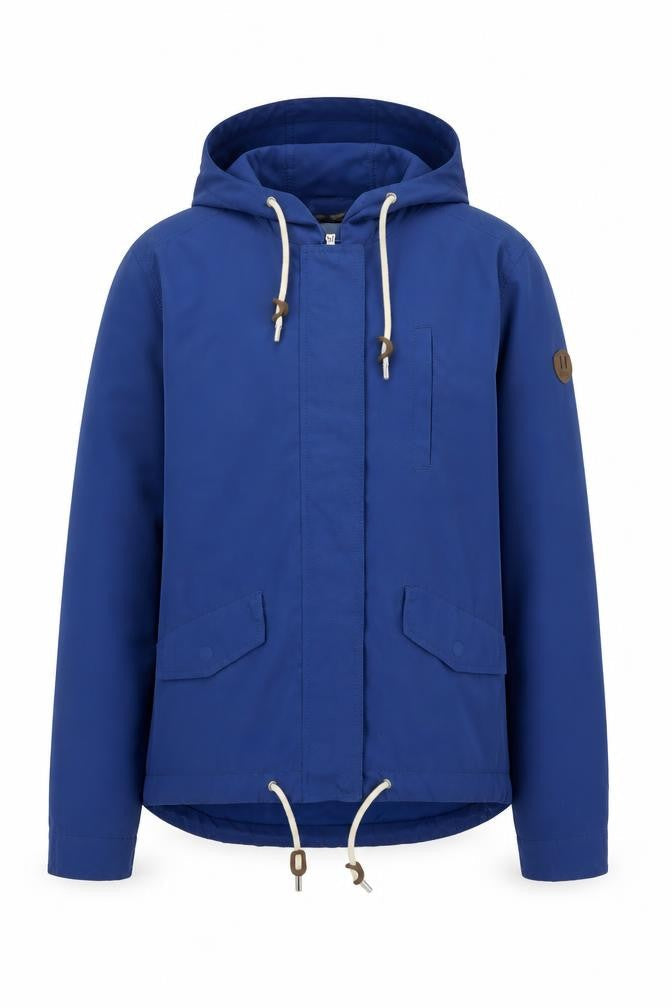 Only Men's Blue Hooded Windbreaker Jacket Size S Polyester Nylon