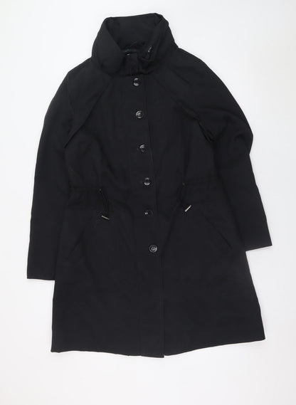 Womens UK Size 12 Marks and Spencer Black Trench Coat