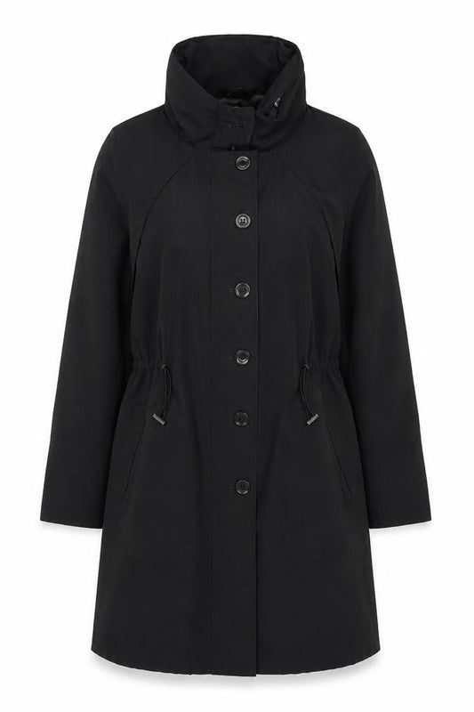 Womens UK Size 12 Marks and Spencer Black Trench Coat