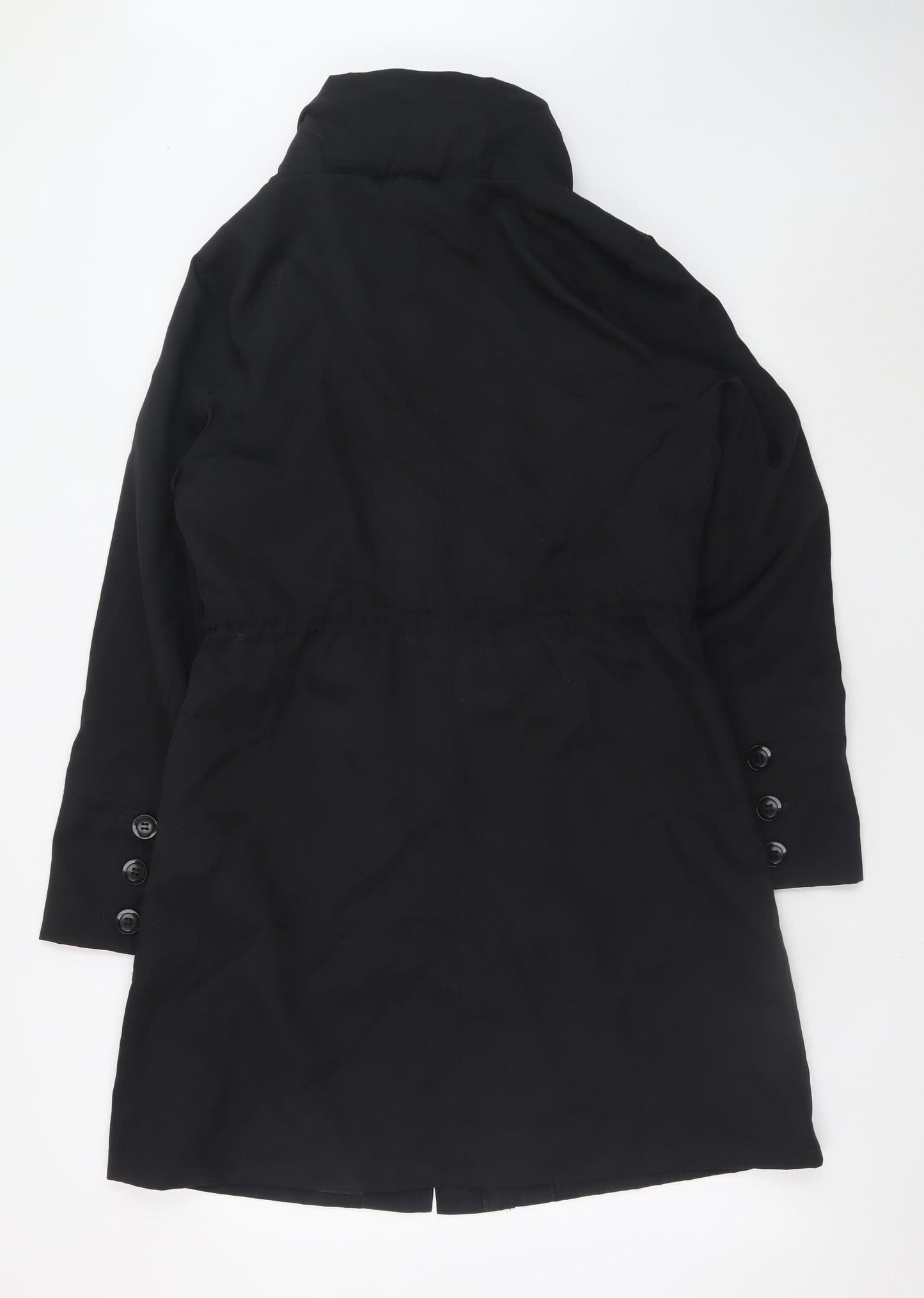 Womens UK Size 12 Marks and Spencer Black Trench Coat