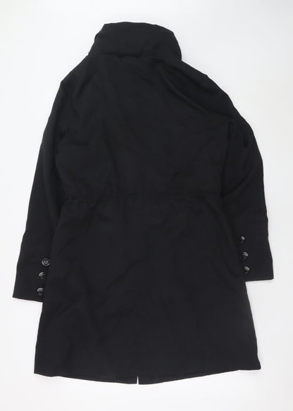 Womens UK Size 12 Marks and Spencer Black Trench Coat