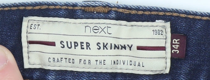 Womens UK Size 34 NEXT Extra-Slim Fit Skinny Blue Jeans