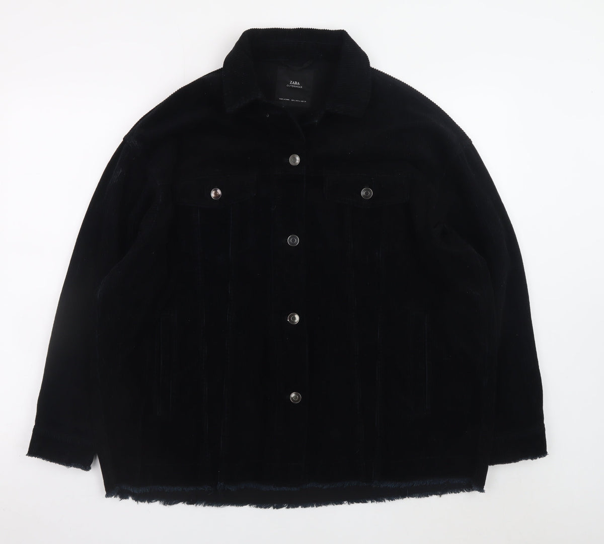 Mens UK Size L Zara Black Basic Jacket