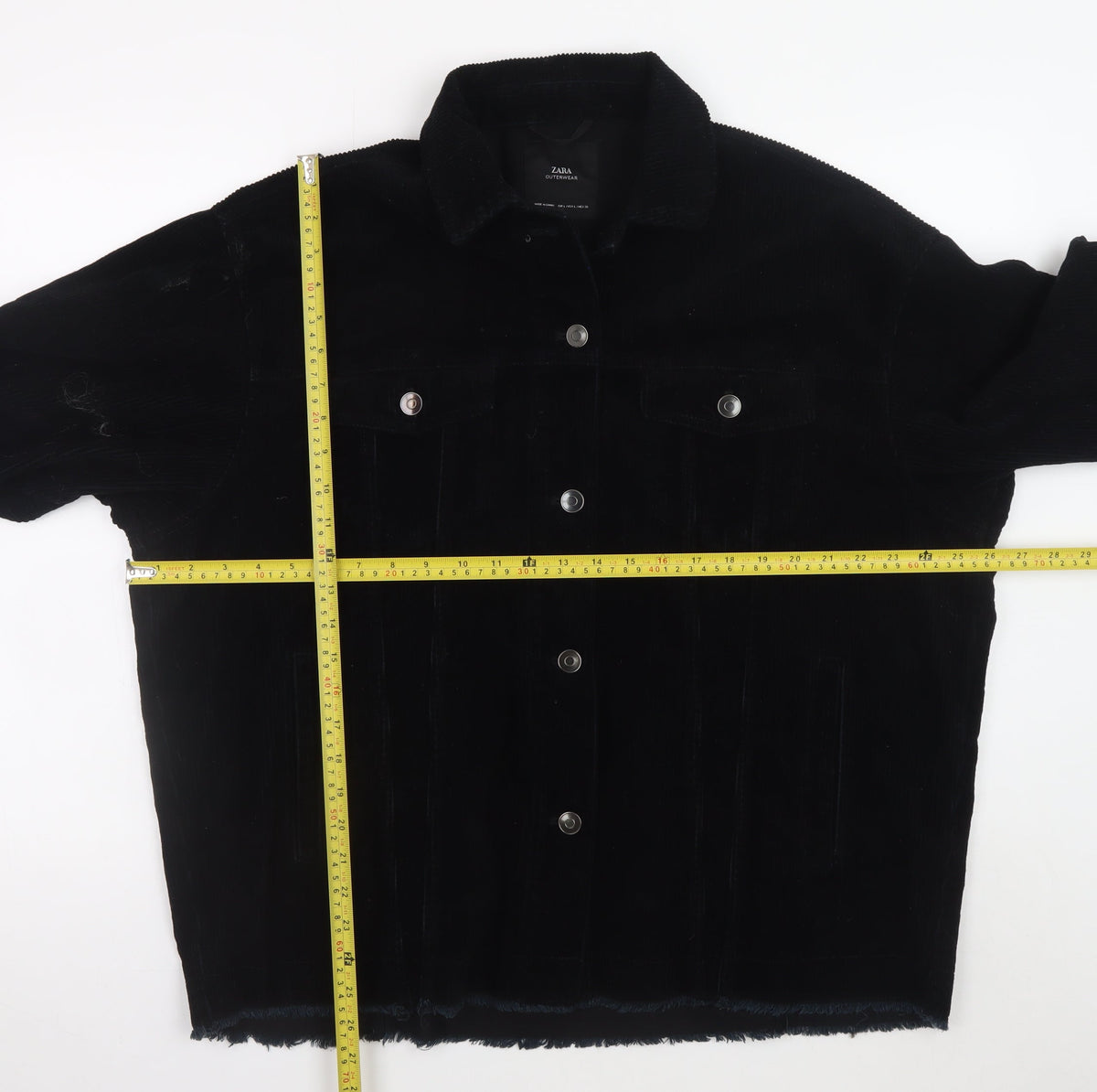 Mens UK Size L Zara Black Basic Jacket