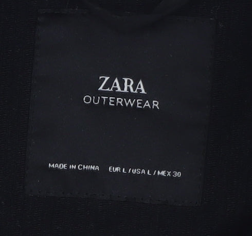 Mens UK Size L Zara Black Basic Jacket