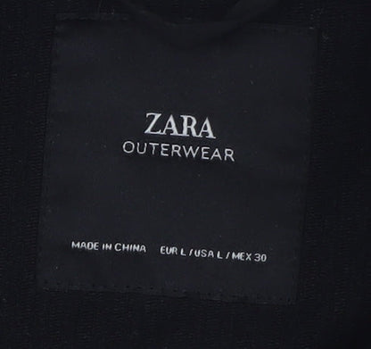 Mens UK Size L Zara Black Basic Jacket