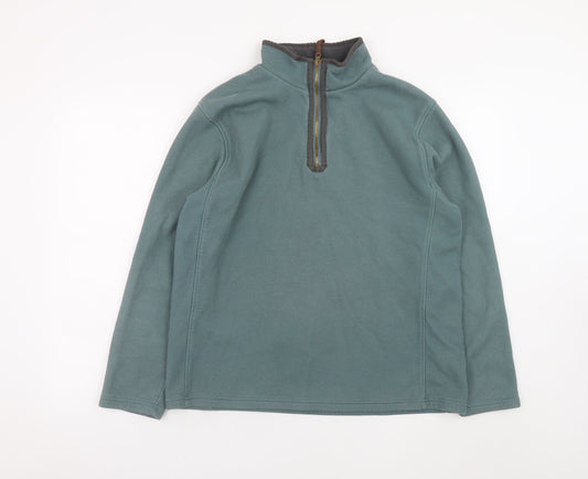 Mens UK Size L Mountain Warehouse Green Henley Sweatshirt