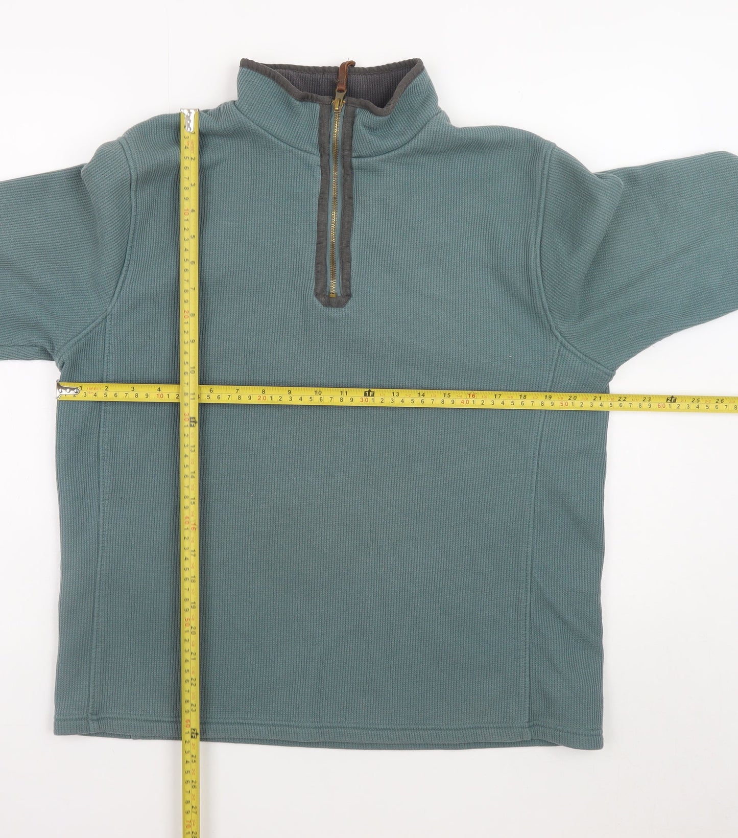 Mens UK Size L Mountain Warehouse Green Henley Sweatshirt