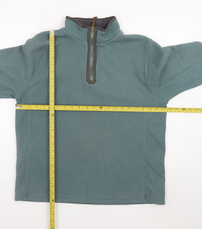 Mens UK Size L Mountain Warehouse Green Henley Sweatshirt