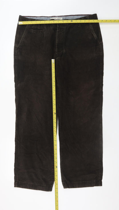 Mens UK Size 38 Marks and Spencer Regular Fit Chino Brown Trousers