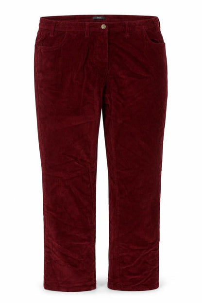 Womens UK Size 24 bpc Bonprix Collection Regular Fit Casual Workwear Red Trouser