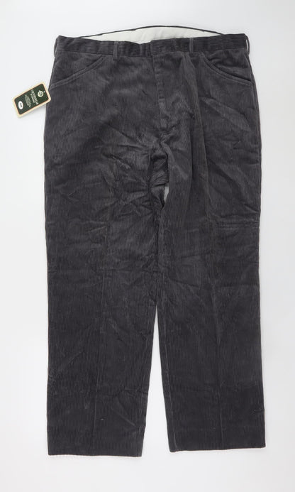 Mens UK Size 40R Countrywear by Carabou Regular Fit Casual Grey Trousers