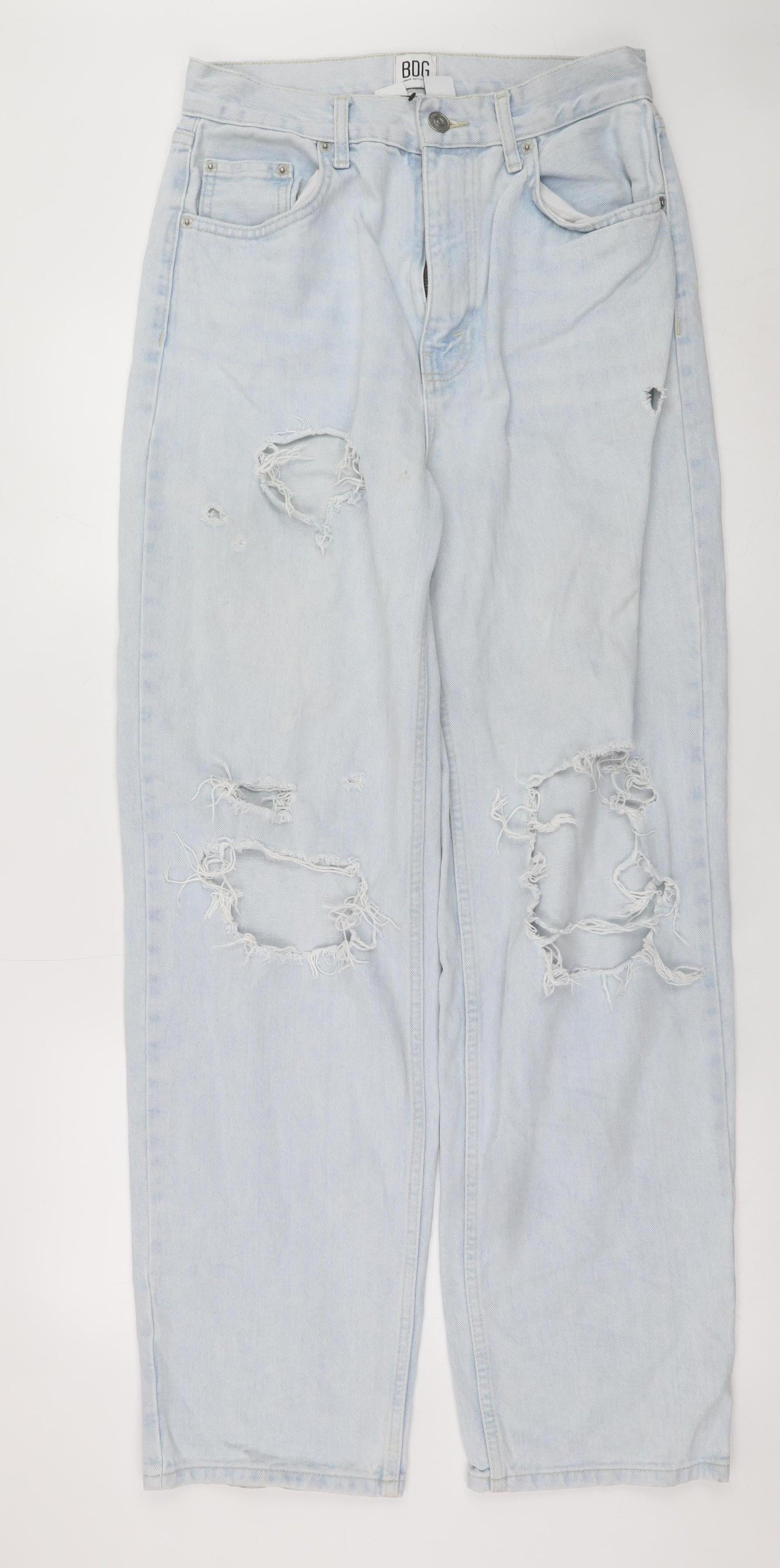 Womens UK Size 12 BDG Relaxed Fit Baggy Blue Jeans