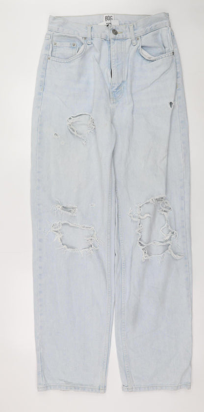 Womens UK Size 12 BDG Relaxed Fit Baggy Blue Jeans